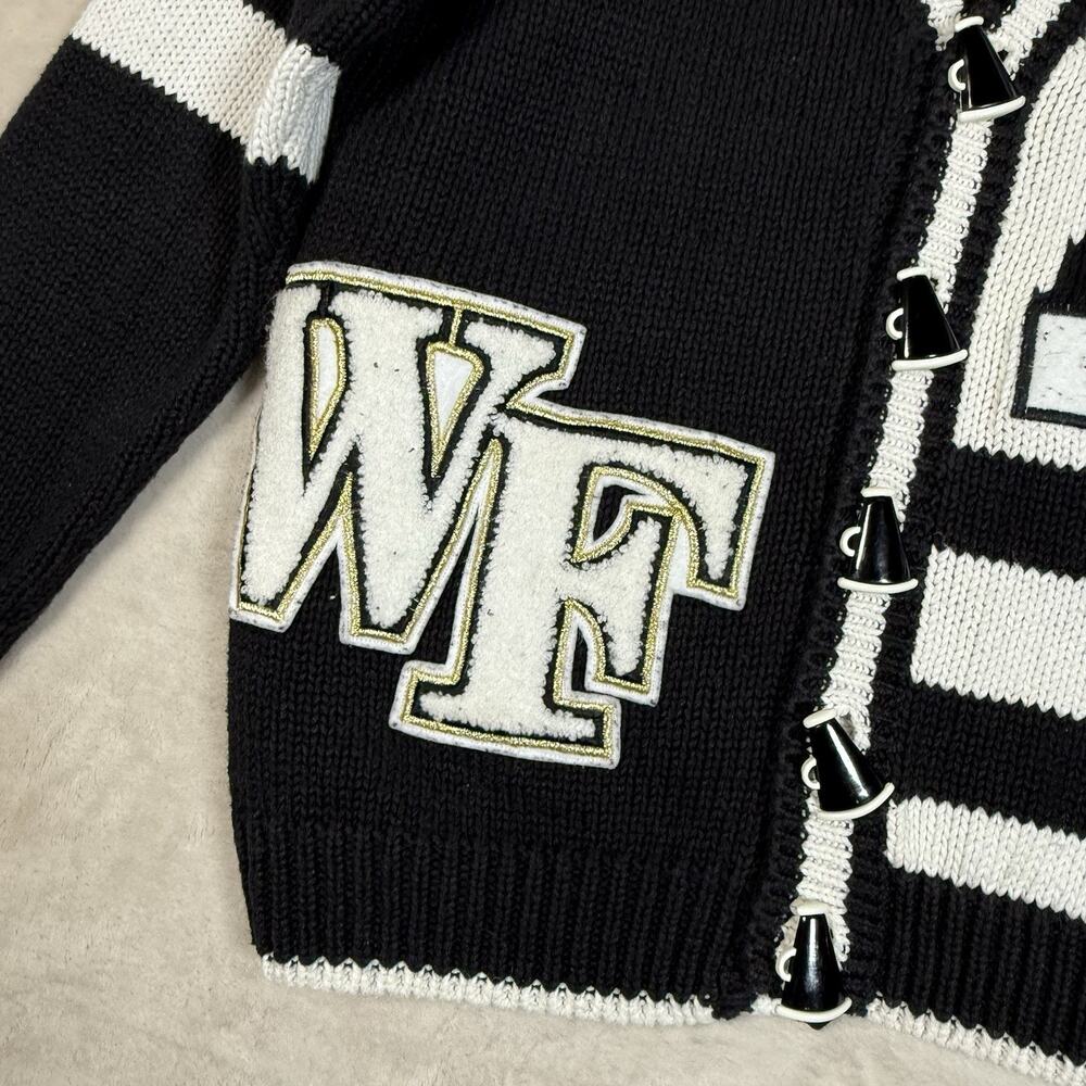 VTG Wake Forest Demon Deacons Belle Pointe Knit Cardigan Sweater Adult Size S - Picture 2 of 7